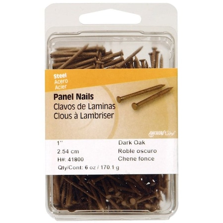 Common Nail, 1-5/8 In L, Steel, 5 PK